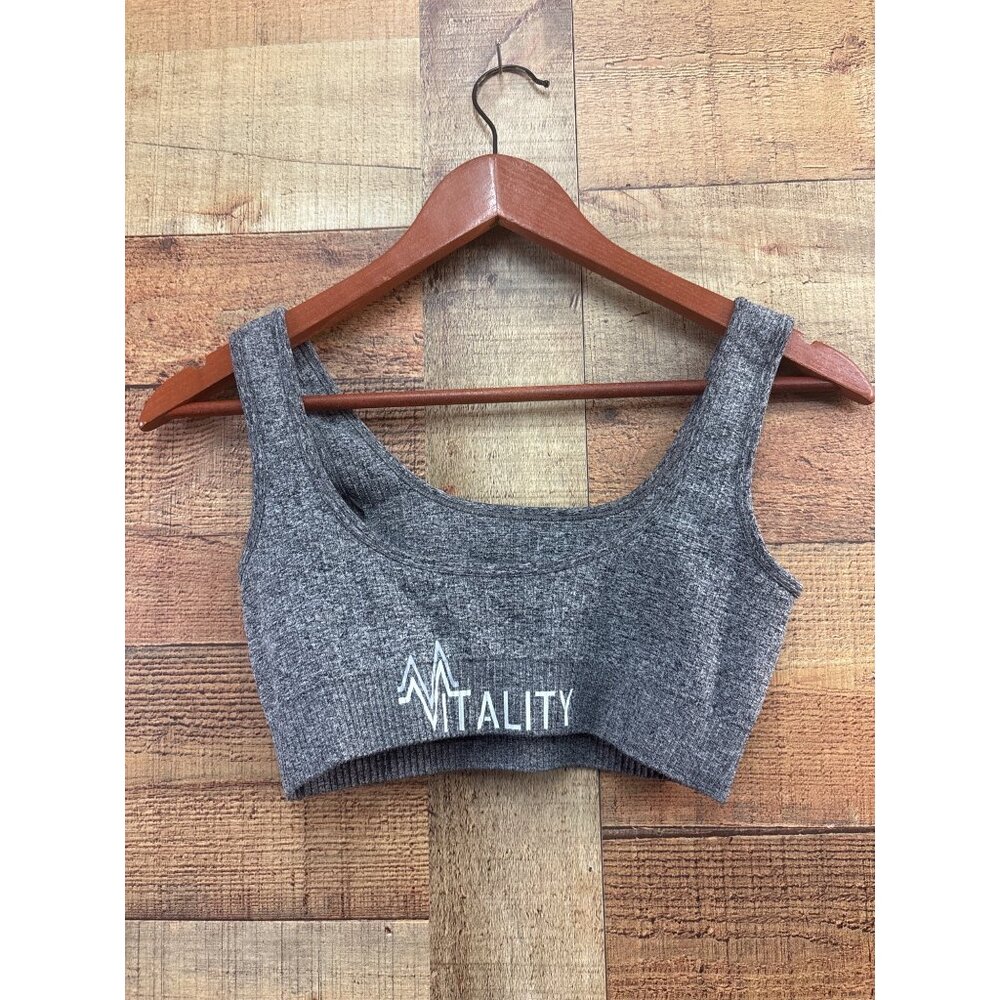 Vitality Grey Ribbed Seamless Leggings & Sports Bra Set - Picture 5 of 8